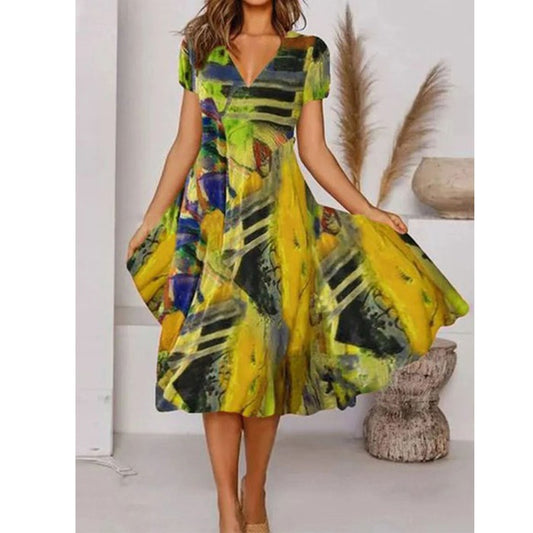 EnvĆo gratisš„Vestido bohemio de manga corta - EspaƱa