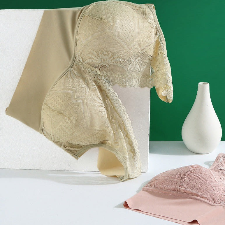 Lace Fixed Cup Push-Up Sleep Bra