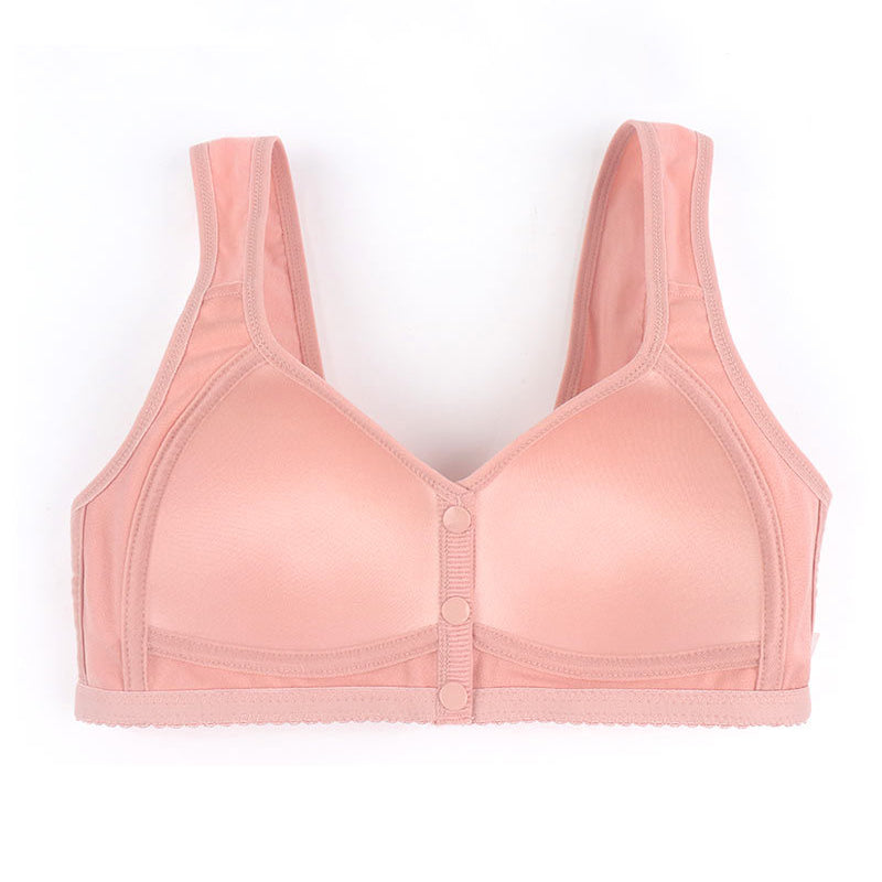Ladies middle-aged and elderly shaped front button bra