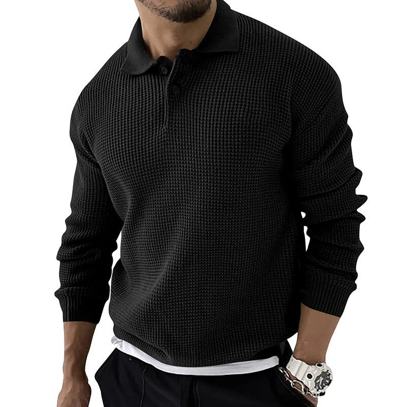 Jumpers for Men Solid Color Sweater Shirt Pullover Sweater