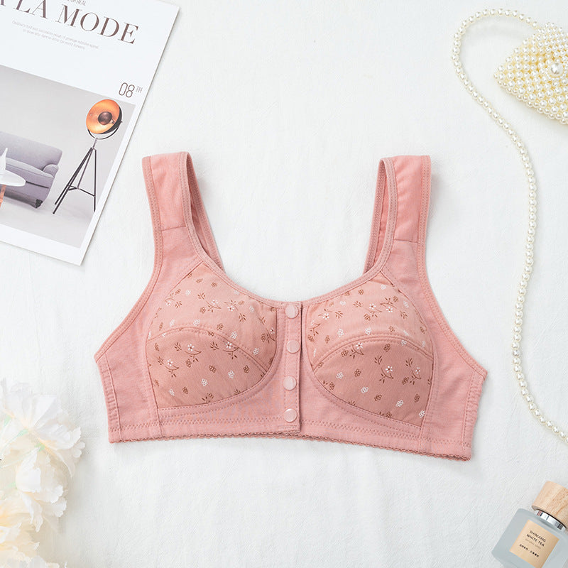 Unwired Printed Front Button Underwear