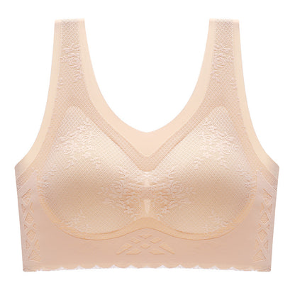 Women's comfortable latex breathable inner cup sleep bra