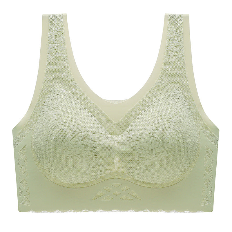 Women's comfortable latex breathable inner cup sleep bra
