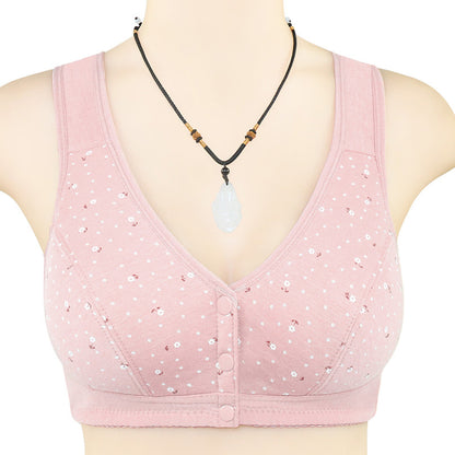 Ladies Cotton Tank Front Button Bra