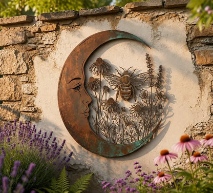 ⏰ LAST DAY 50% OFF - 🌙Metal Crescent Moon Wall Art - A Timeless Garden Accent Inspired by Nature