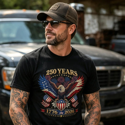250 Years American 1776 2026 250th 4th July Independence Day T-Shirt